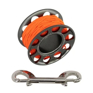 Carrete de dedo de buceo de aluminio AKONA 15M/50FT - gris - acero inoxidable a presión - Imagen 1 de 3