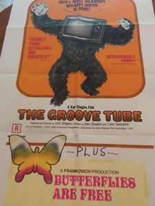 Póster original vintage de cine cine El tubo de surco/mariposas son gratis. - Imagen 1 de 6
