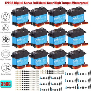 12x 35KG Digital Servo Full Metal Gear High Torque Waterproof with 25T Servo Arm - Picture 1 of 7