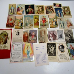 Vintage Lot 75+ religiöse katholische religiöse heilige Gebetskarten Ephemra Litho - Bild 1 von 4
