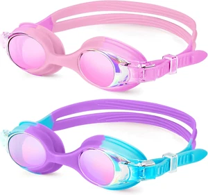 Kids Swim-Goggles Swimming-Goggles-For Kids: Kids Goggles anti Fog Pool Goggles - Picture 1 of 7