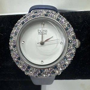Reloj para mujer Burgi BUR227 austriaco cristal diamante marcador correa de cuero - Imagen 1 de 7