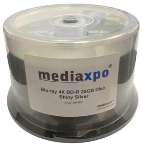 300 Grade A Blu-ray 4X BD-R 25GB Disc Shiny Silver - Photo 1/1