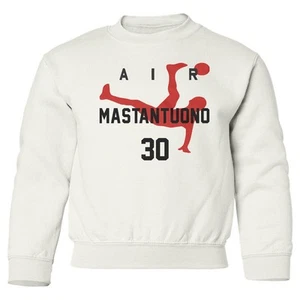 Air Mastantuono 30 Tribute - River Soccer Fans Youth Crewneck Sweatshirt - Picture 1 of 3