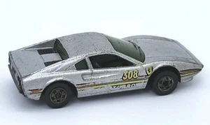 Vtg Hot Wheels 1982 Race Bait 308 Ferrari Turbo Silver Blackwall Tires Hong Kong - Picture 1 of 6