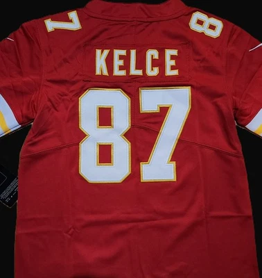 Travis Kelce 87 KC Chiefs personalizado para niños talla s-XL cosido nuevo con etiquetas rojo Foto 1 de 2
