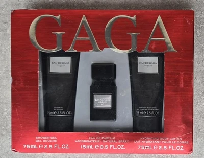 DISCONTINUADO Lady Eau de Gaga Set de Regalo 0,5 oz 15 ml Perfume 2,5 oz Loción Corporal Jabón Foto 1 de 4