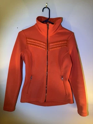 Chaqueta Suéter Spyder Tejido Núcleo Cremallera Completa. Pequeño. Naranja. Mangas largas. Usado en excelente estado! Foto 1 de 4