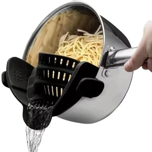 1 pieza Silicona Clip-On Colador Ollas Sartenes Ajustable Colador a Presión Herramienta de Cocina - Imagen 1 de 18