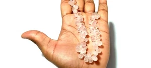 ROSE QUARTZ TEARDROP 6x9-6x11MM FACETED LOOSE GEMSTONE BEADS 4"INCH 80CT NATURAL - Picture 1 of 10