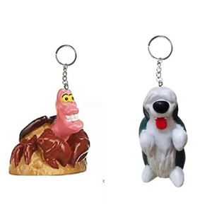 Sebastian & Max Dog PVC Key Ring Keychain Figure Ornament Charm Little Mermaid - Picture 1 of 2