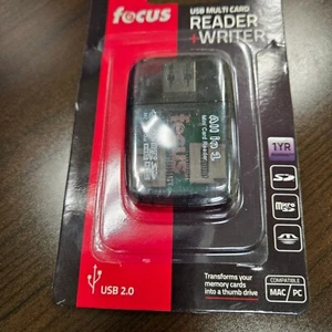 Focus USB 2.0 Multi card Reader and Writer PC and Mac Memory Card to Thumb Drive - Picture 1 of 5