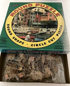 Vintage 19" Round Puzzle: Fairchild, 1960s- over 650 Pieces - Complete - Picture 1 of 3