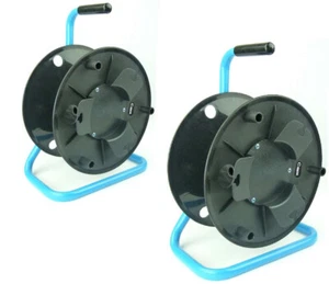 2 x Leere Kabeltrommel 270 mm Trommeldurchmesser für Mikrofonkabel, Stromkabel - Picture 1 of 10