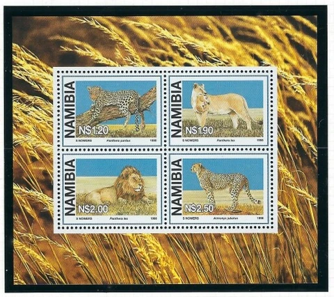 Namibia 881a MNH 1998 Wild Cats souvenir sheet (an7130) Cover