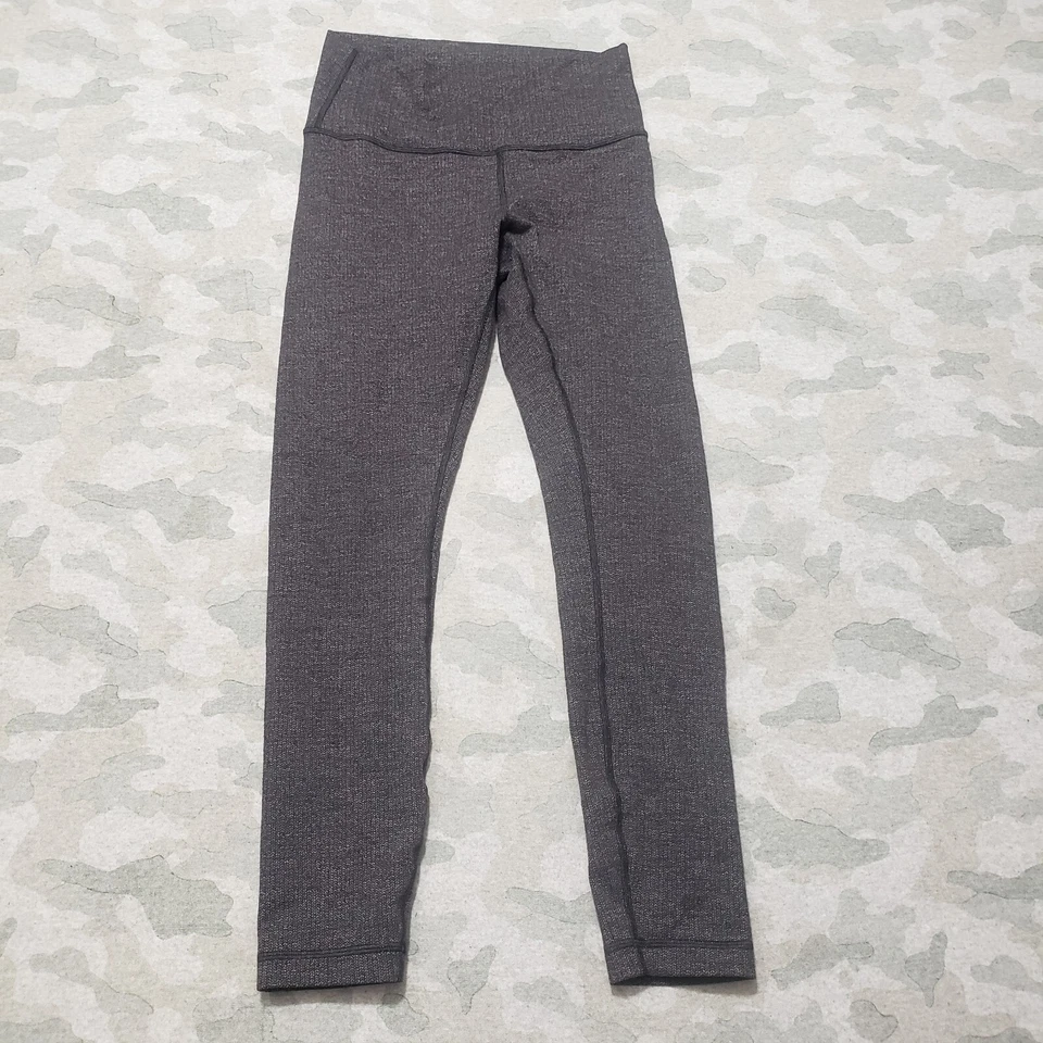 Lululemon Leggings Womens 6 Gray Pull On Gym Fitness Activewear Ankle - Image 1 of 4