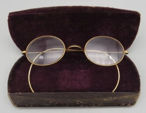 Antique 10kt Yellow Gold Filled Spectale Eyeglasses By American Optical w/Case - Picture 1 of 23