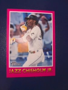 2024 Topps Heritage #75BS-13 Jazz Chisholm Jr. 1975 Sensations Marlins - Picture 1 of 2