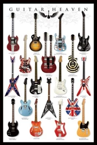 Poster Guitar Heaven - 18 Guitars 61x91,5cm NEU 59623 - Imagen 1 de 1