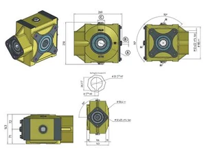 Kratzbodenantrieb, hydraulisches Getriebe, Kratzbodengetriebe, 1200 Nm, Abtriebs - Bild 1 von 2