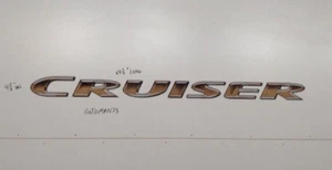 NEW 1PC CRUISER RV MOTORHOME CAMPER LOGO DECAL GOLD BLK WHT 64X5 GRAPHIC CAR - Picture 1 of 3