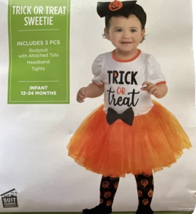 AMSCAN TRICK OR TREAT FANCY DRESS COSTUME AGE 12-24 MONTH HALLOWEEN TODDLER - Picture 1 of 1