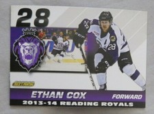2013-14 Ethan Cox Reading Royals ECHL  Hockey Card