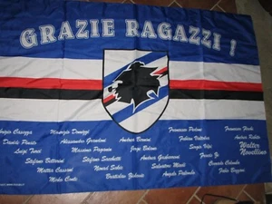 Vintage Sampdoria  football soccer jersey shirt trikot maillot flag bandiera - Imagen 1 de 1