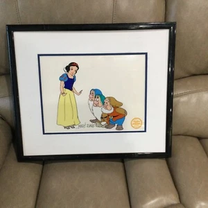 🔵 Snow White Sericel Cel Hand Signed Art Disney COA Marc Davis Three Dwarfs See - Picture 1 of 8