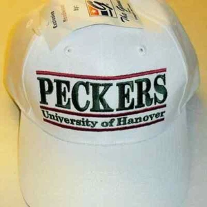 Gorra/sombrero vintage University of Hanover Peckers White The Game Años 90 - Imagen 1 de 2