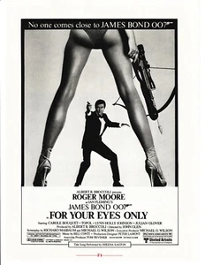Pubblicità stampa film solo per i tuoi occhi Roger Moore - Foto 1 di 1