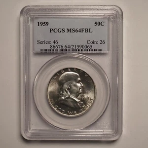 1959 *P* Franklin Half Dollar PCGS MS-64 FBL Full Bell Lines - FREE SHIP! G1454 - Picture 1 of 4