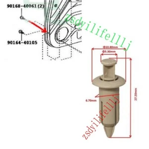 10x For Lexus LX470 1998-2007 Front Rear LH RH Door Panel Trim Beige Buckle Clip - Bild 1 von 1