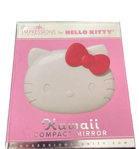 💗😻 Impressions Vanity Kawaii HELLO KITTY WIRELESS LED LIGHTED COMPACT MIRROR - Picture 1 of 1