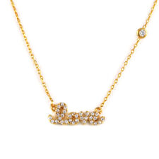 Tai Jewelry Love and One CZ Gold Simple Chain Necklace (Brand New)