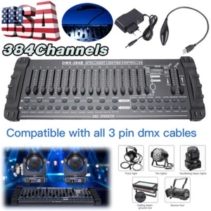 384 Channels Controller DMX Operator Console For Stage Light DJ Concert Party US - Picture 1 of 12