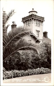 Point Fermin Lighthouse In San Pedro, California RPPC Old Real Photo Postcard - Picture 1 of 2
