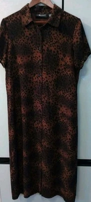 Винтажное макси-платье Sag Harbor с анималистическим принтом на пуговицах спереди с подкладкой 14P Whimsy Flowy Chic - Изображение 1 из 4