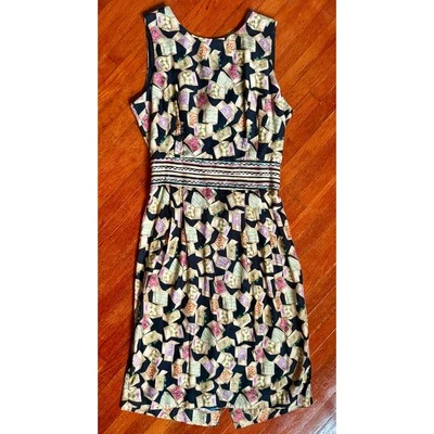 Vintage 90’s Positive Attitude Farmers Market Fruit Cut Out Mini Dress Small XS Foto 1 de 4