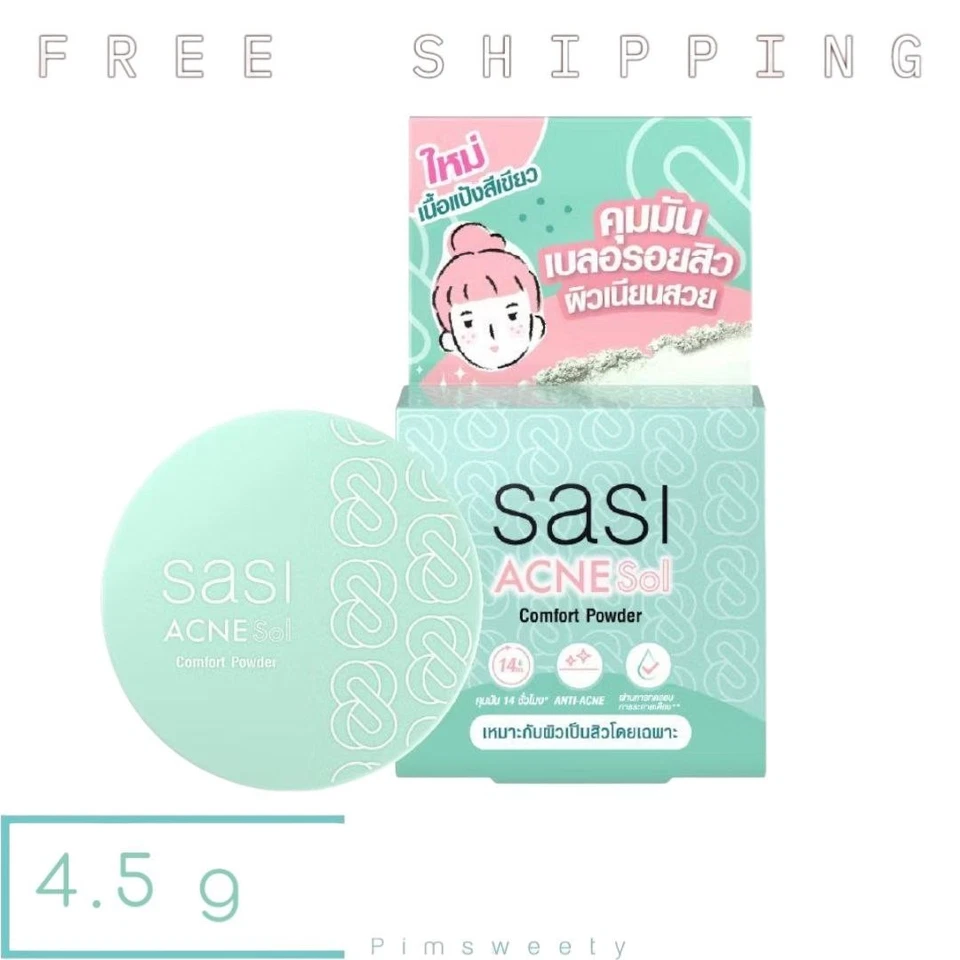 4.5 g Sasi Acne Sol Compact Powder  SPF23 PA+++ Oil Control Reduce Acne Matte - Image 1 of 4