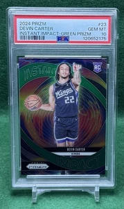 2024-25 Panini Prizm Devin Carter Instant Impact Green Rookie #23 PSA GEM MT 10 - Picture 1 of 5