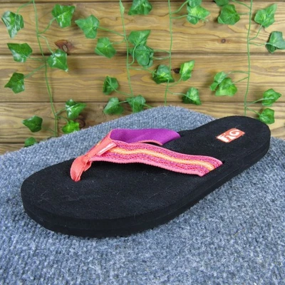 Sandalias para mujer Teva 10 Mush Mandalyn con cuña negras rosa naranja Foto 1 de 4