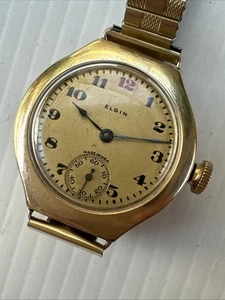 ANTIQUE 14K Gold Elgin Ladies Wrist Watch made in USA circa 1915 - Bild 1 von 10
