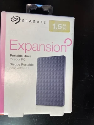 Seagate Expansion 1.5TB USB 3.0 Portable External Storage Memory HD STEA1500400 - Image 1 of 2
