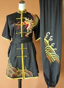 Seidenstickerei Changquan Tai Chi Kung Fu Anzug Kampfkunst Shaolin Uniform - Bild 1 von 2