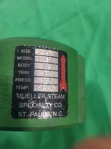 91AT-N, 2-1/2" Mueller Specialty Compact Wafer Check 150F, SS, 200PSI. New. - Picture 1 of 3
