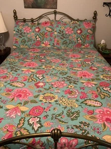 Pottery Barn Palampore Floral Duvet Cover Full Queen & 2 Standard Pillow Shams - Picture 1 of 9