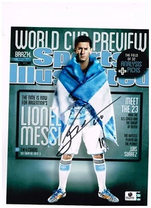 LIONEL MESSI ARGENTINA HAND SIGNED 8X10 SPORTS ILLUSTRATED COVER PHOTO W/COA - Picture 1 of 2