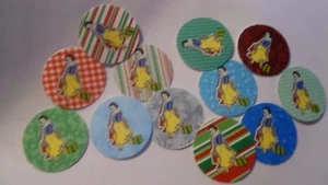 Pre Cut One Inch Bottle Cap Images DISNEY PRINCESS SNOW WHITE  Free Ship - Picture 1 of 1