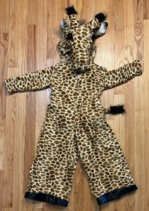 Giraffe Halloween Costume Child Size 4T Dress Up Plush Head One Piece Outfit - Picture 1 of 10